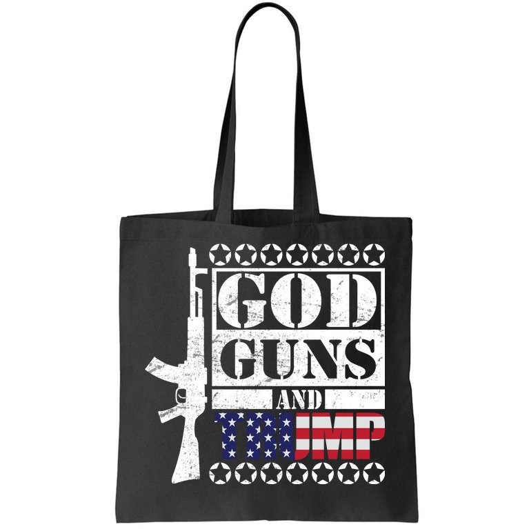 God Guns Trump Tote Bag