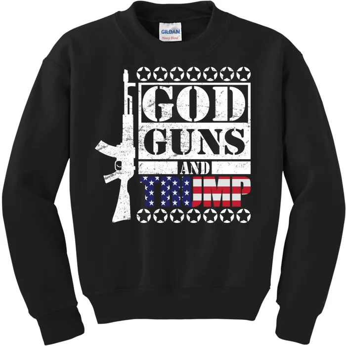 God Guns Trump Kids Sweatshirt