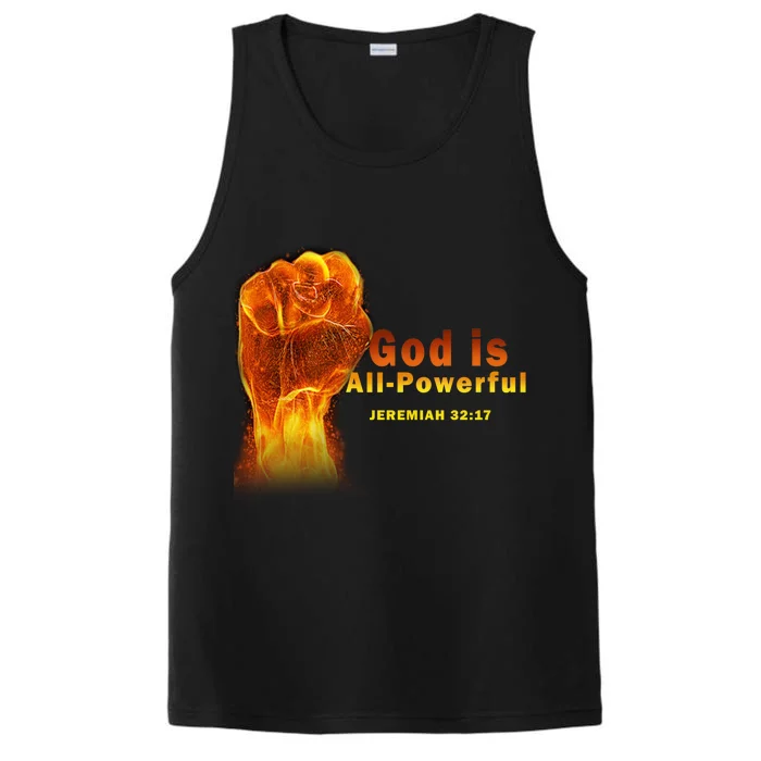 God is All-Powerful Performance Tank