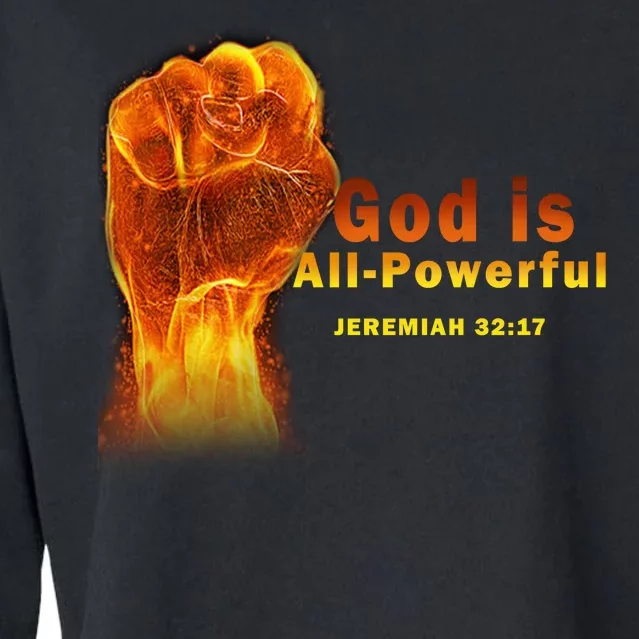 God is All-Powerful Cropped Pullover Crew