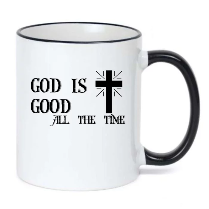 God Is Good All The Time With Cross Black Color Changing Mug