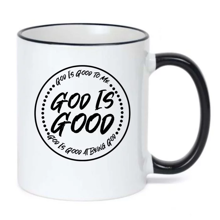 God is Good To Me  Good At Being God Black Color Changing Mug