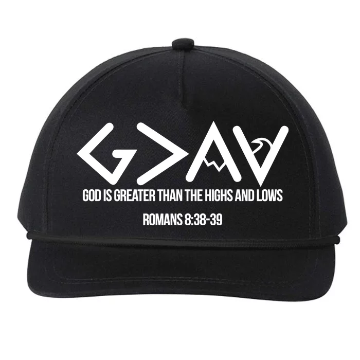 God Is Greater Romans 3:38 Snapback Five-Panel Rope Hat