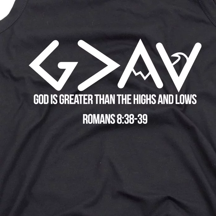 God Is Greater Romans 3:38 Tank Top