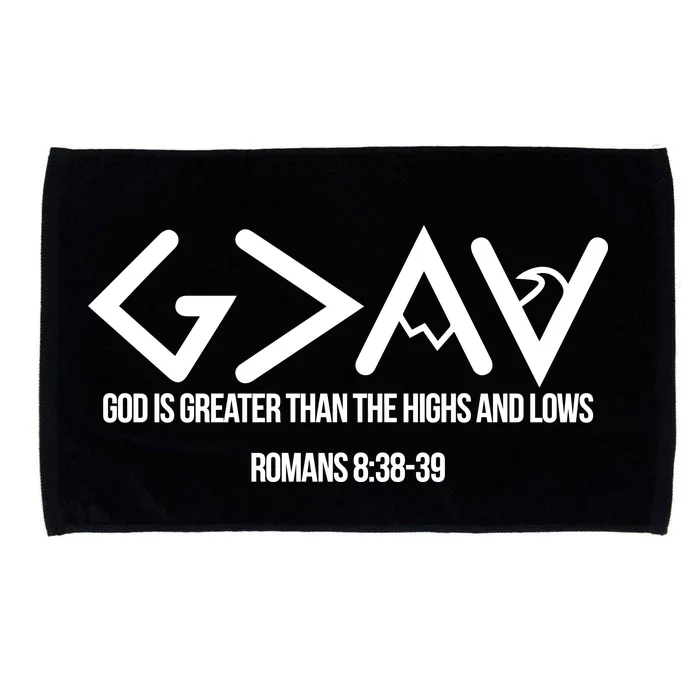 God Is Greater Romans 3:38 Microfiber Hand Towel