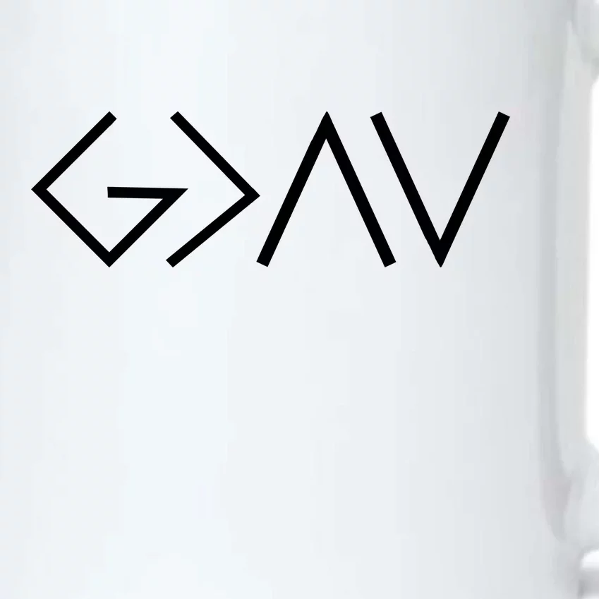 God is Greater Than Our Highs And Lows Black Color Changing Mug