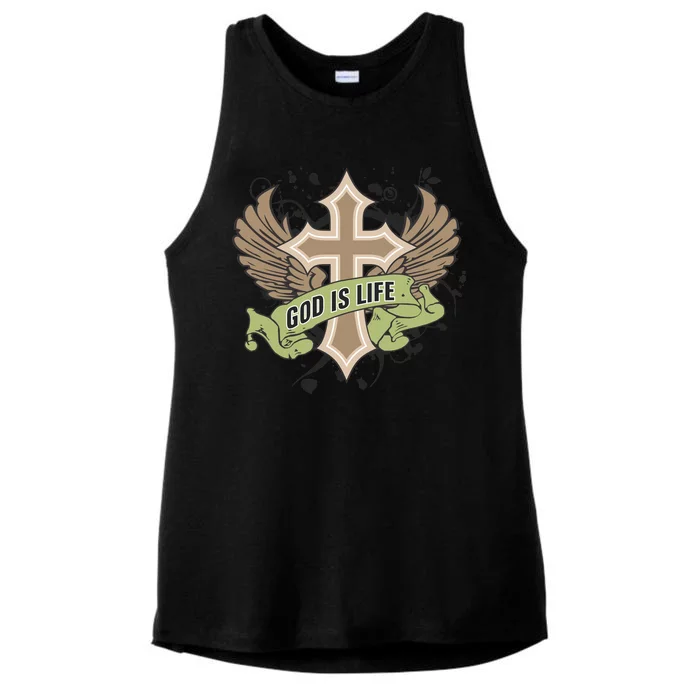 God is Life Ladies Tri-Blend Wicking Tank