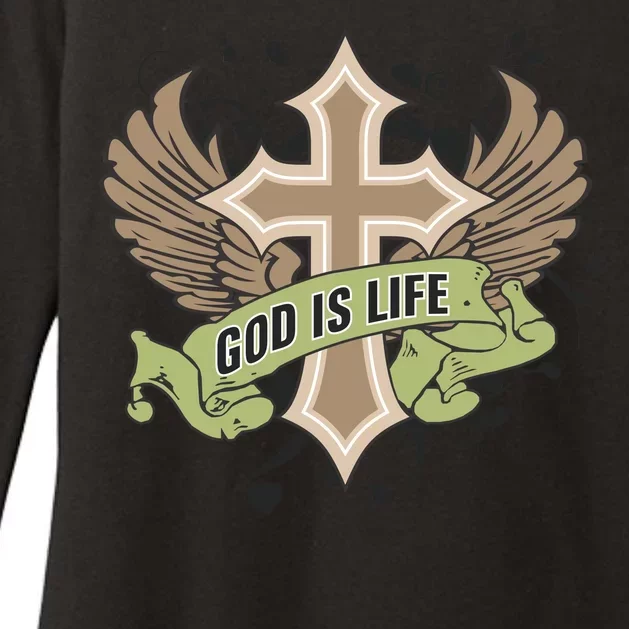 God is Life Womens CVC Long Sleeve Shirt