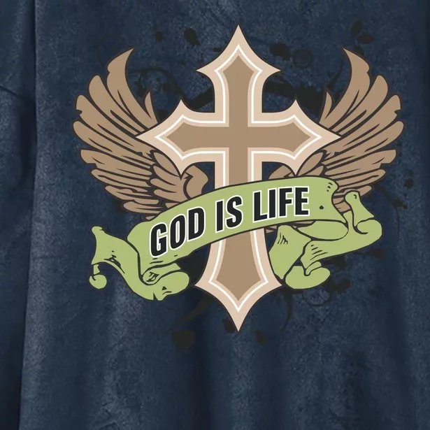 God is Life Hooded Wearable Blanket