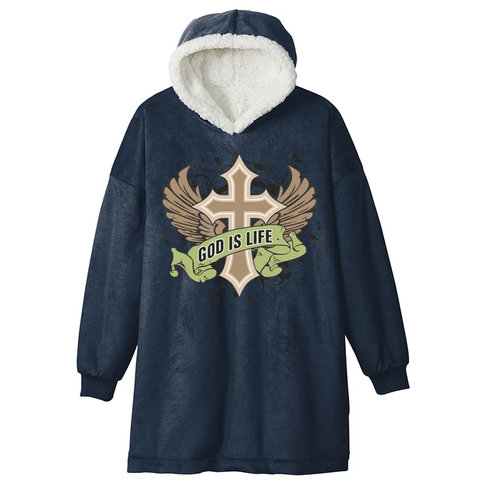 God is Life Hooded Wearable Blanket