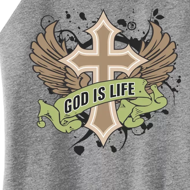 God is Life Women’s Perfect Tri Rocker Tank