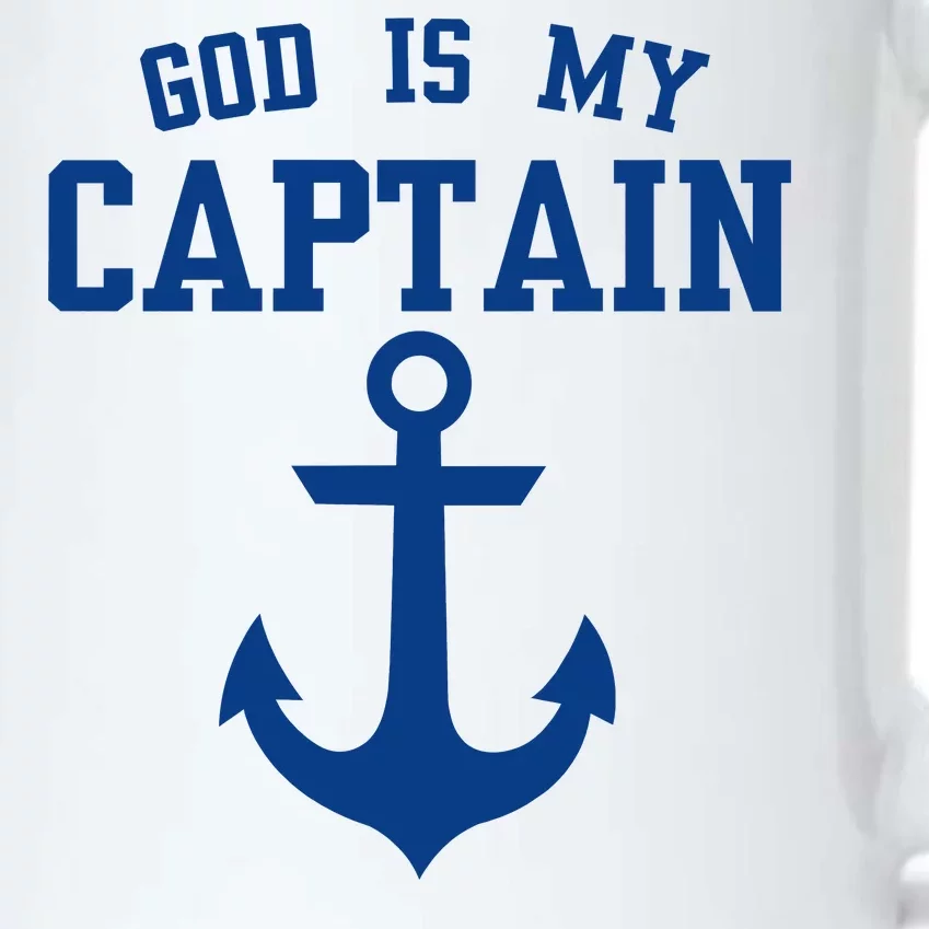 God Is My Captain Black Color Changing Mug