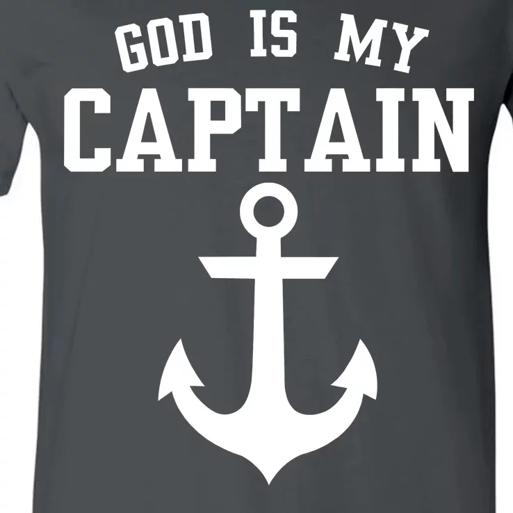 God Is My Captain V-Neck T-Shirt