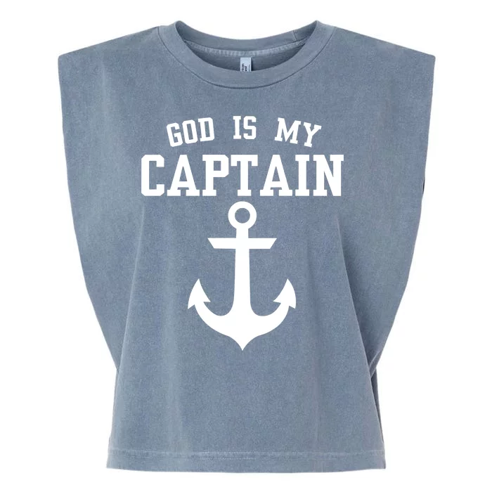 God Is My Captain Garment-Dyed Women's Muscle Tee