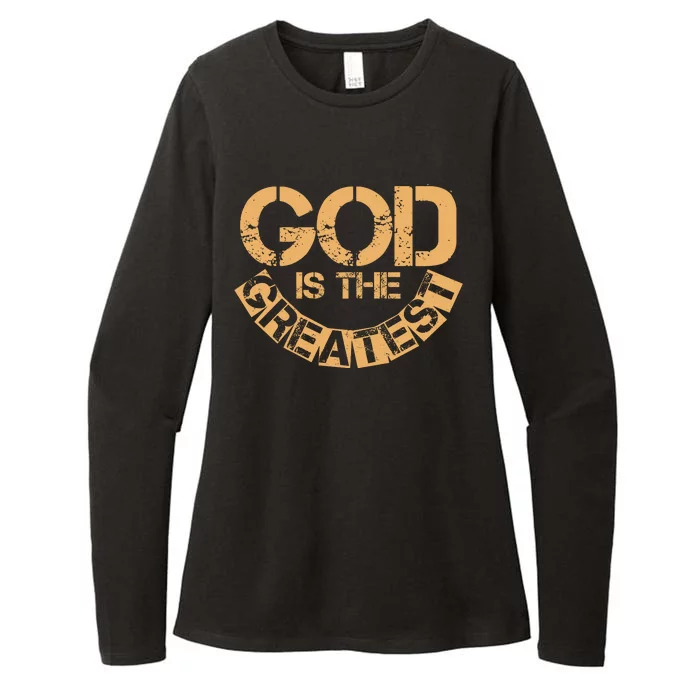 GOD is the Greatest Army Stamp Print Womens CVC Long Sleeve Shirt