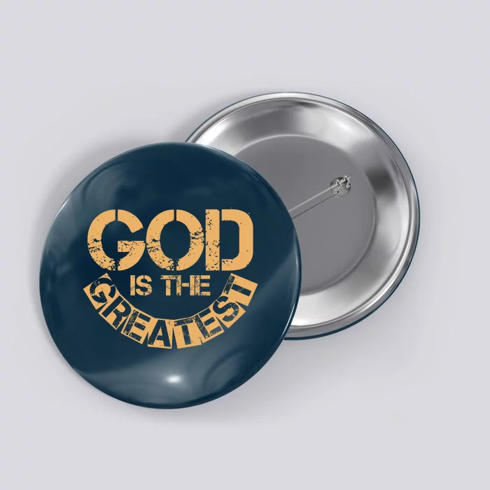 GOD is the Greatest Army Stamp Print Button