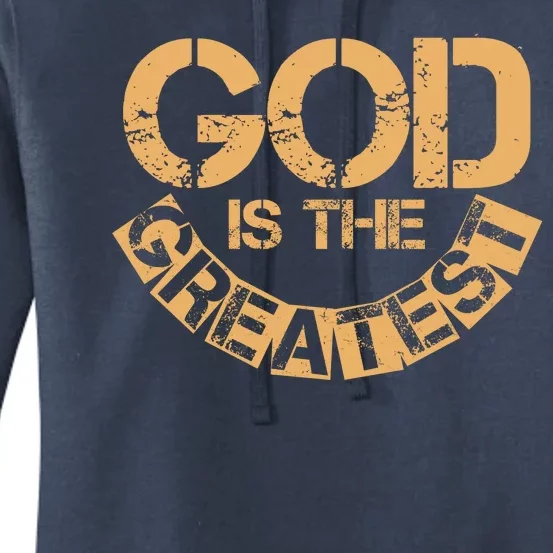 GOD is the Greatest Army Stamp Print Women's Pullover Hoodie