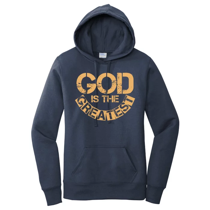 GOD is the Greatest Army Stamp Print Women's Pullover Hoodie