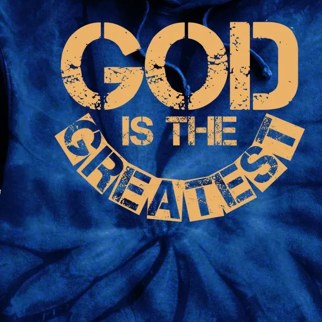 GOD is the Greatest Army Stamp Print Tie Dye Hoodie