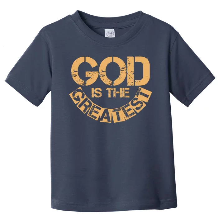 GOD is the Greatest Army Stamp Print Toddler T-Shirt