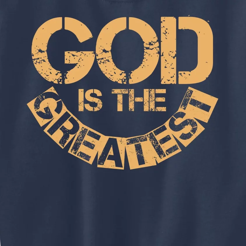 GOD is the Greatest Army Stamp Print Kids Sweatshirt