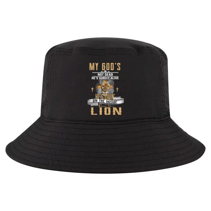 God Living On The Inside Roaring Like A Lion Cool Comfort Performance Bucket Hat