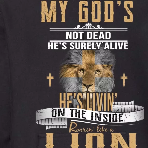 God Living On The Inside Roaring Like A Lion Premium Hoodie