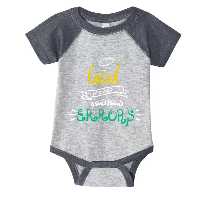 God Never Makes Errors Infant Baby Jersey Bodysuit