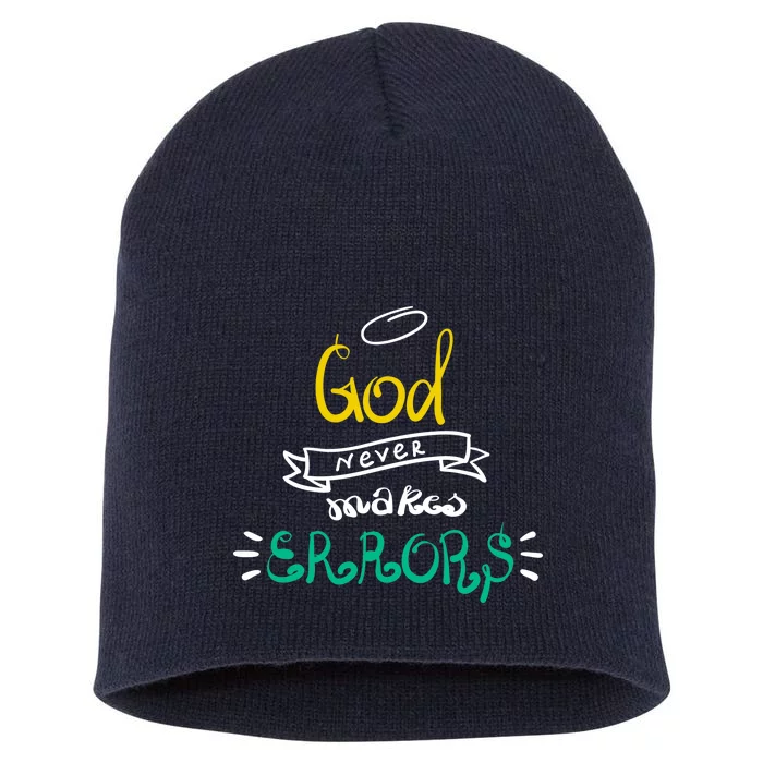 God Never Makes Errors Short Acrylic Beanie