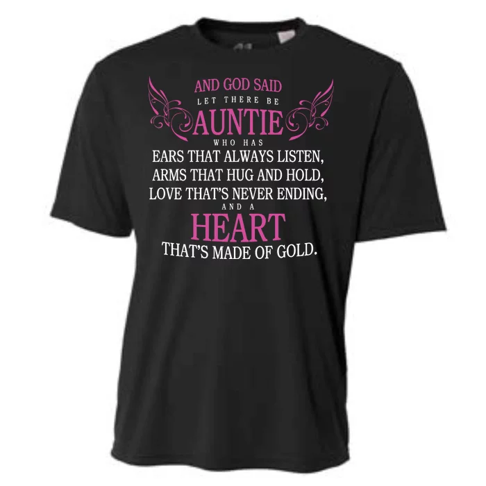 God Said Let There Be Auntie Cooling Performance Crew T-Shirt