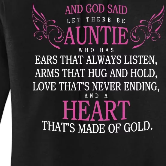 God Said Let There Be Auntie Women's Pullover Hoodie