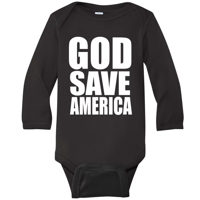 God Save America Baby Long Sleeve Bodysuit