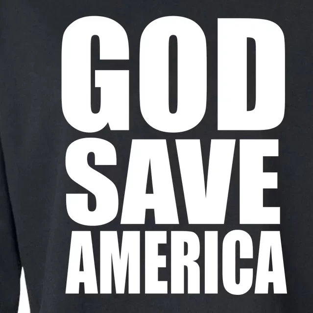 God Save America Cropped Pullover Crew