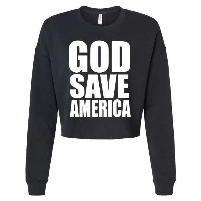 God Save America Cropped Pullover Crew