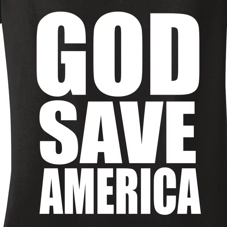 God Save America Women's V-Neck T-Shirt