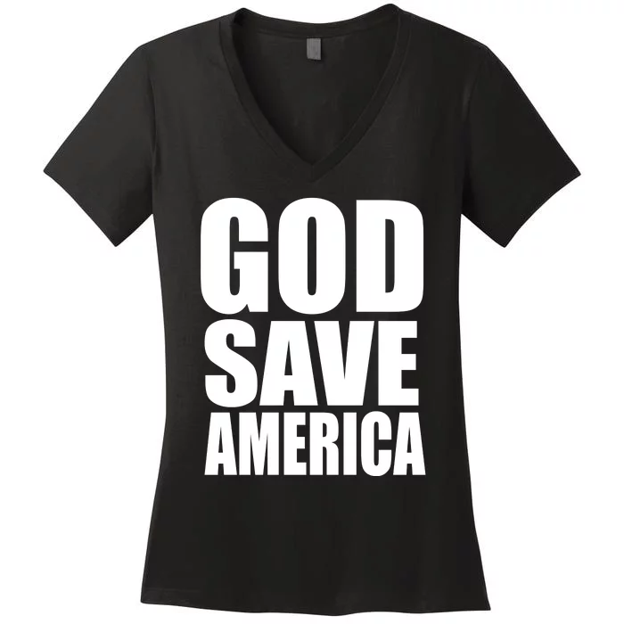 God Save America Women's V-Neck T-Shirt