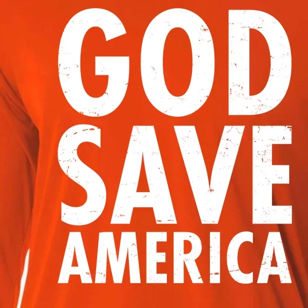 God Save America USA Religious Cooling Performance Long Sleeve Crew