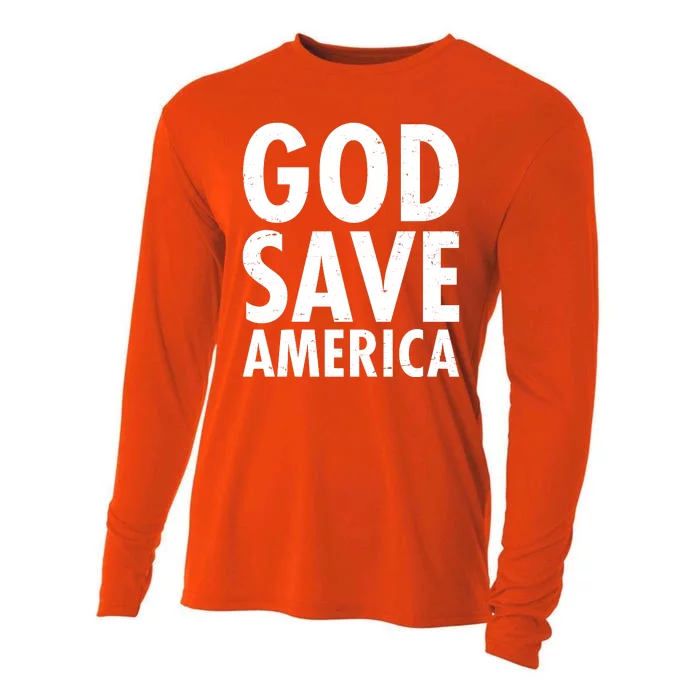 God Save America USA Religious Cooling Performance Long Sleeve Crew