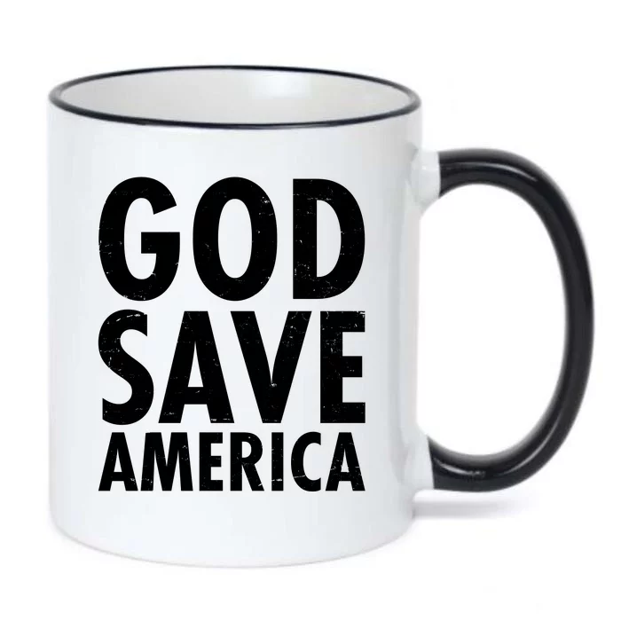 God Save America USA Religious Black Color Changing Mug