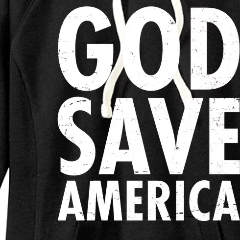 God Save America USA Religious Women's Fleece Hoodie