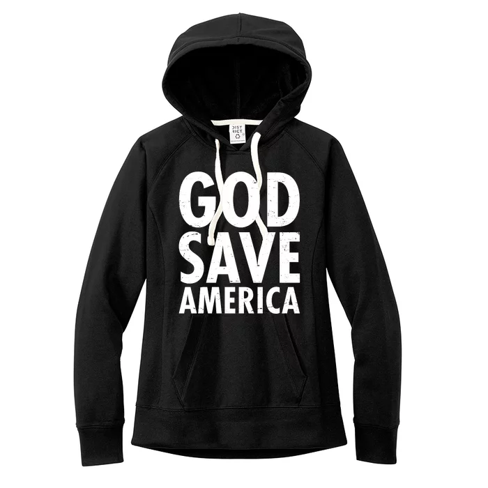 God Save America USA Religious Women's Fleece Hoodie