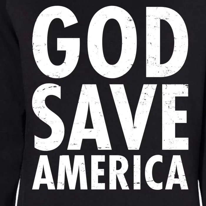 God Save America USA Religious Womens California Wash Sweatshirt