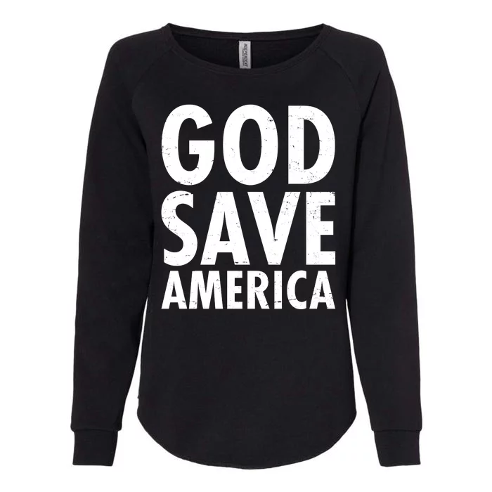 God Save America USA Religious Womens California Wash Sweatshirt