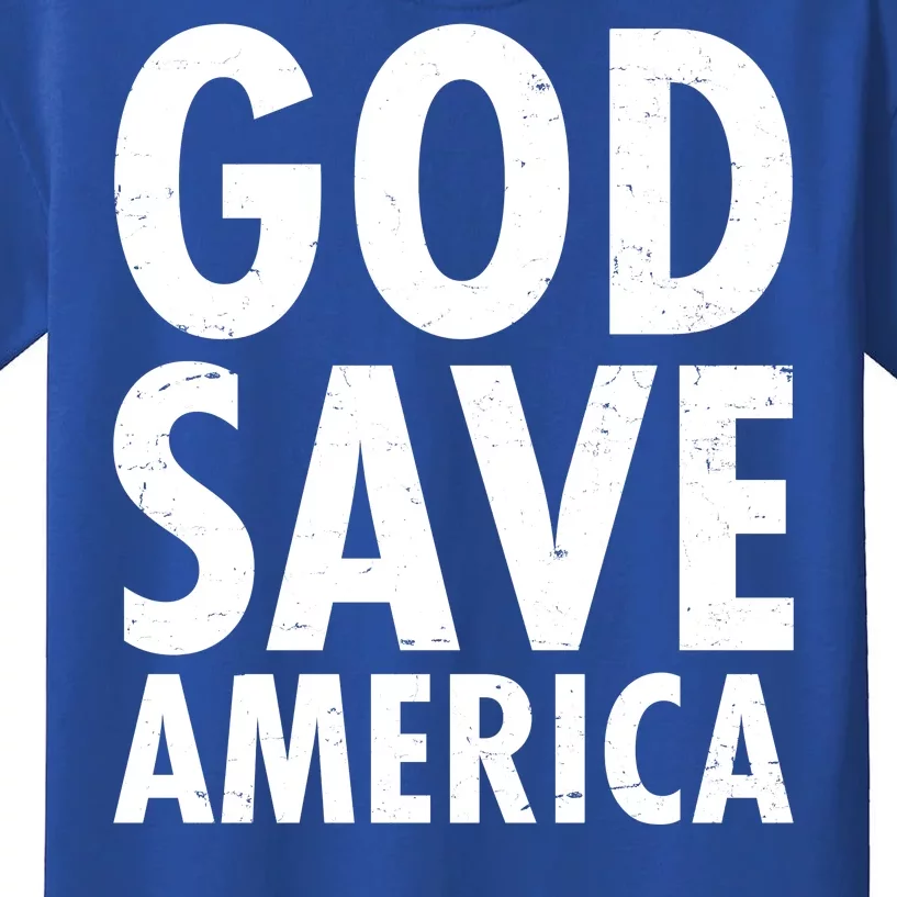 God Save America USA Religious Kids T-Shirt