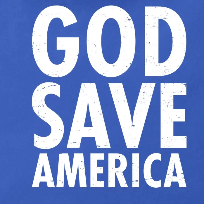 God Save America USA Religious Zip Tote Bag