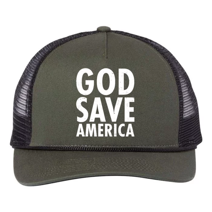 God Save America USA Religious Retro Rope Trucker Hat Cap