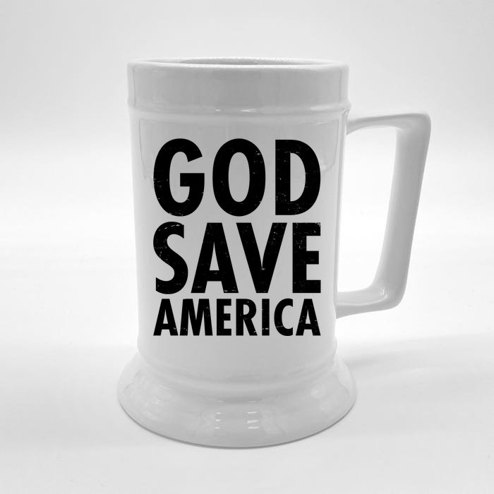 God Save America USA Religious Front & Back Beer Stein