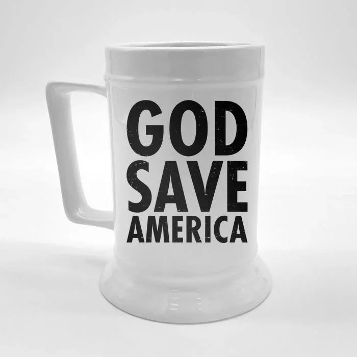 God Save America USA Religious Front & Back Beer Stein