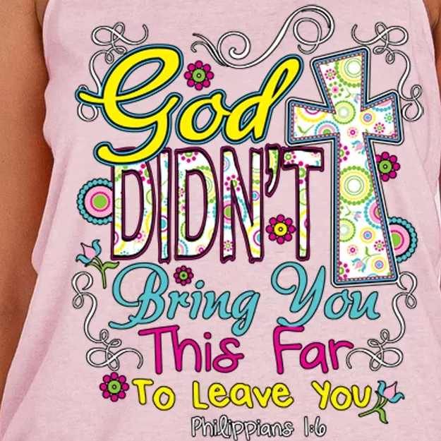 God Won't Leave You Women's Knotted Racerback Tank