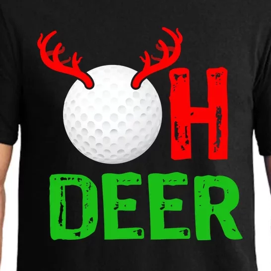 Golf Oh Deer Gift Funny Christmas Reindeer Pajama Set